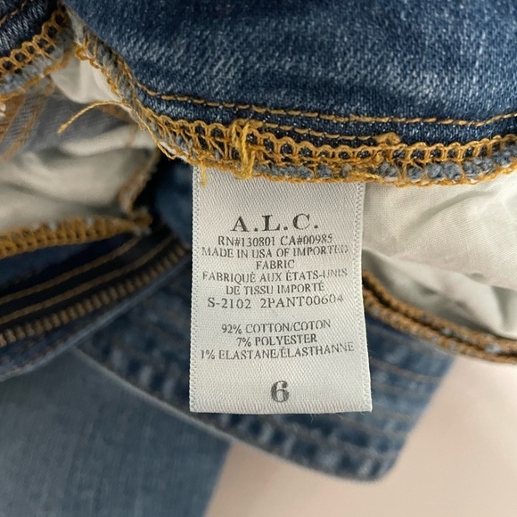 A.L.C. Davis High Waisted Paperbag Tie Pants in color Medium Indigo Sz 6 - Picture 5 of 8